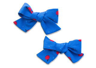 Baby Bling Big Cotton Bow Clip Set - Blue Fruit, Baby Bling, Baby Baby Bling Headbands, Baby Bling, Baby Bling Big Cotton Bow Clip Set, Baby Bling Blue Fruit Big Cotton Bow Clip Set, Baby Bli