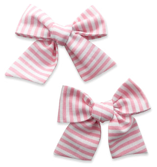 Baby Bling Big Cotton Bow Clip Set - Bubblegum Stripe, Baby Bling, Baby Bling, Baby Bling Big Cotton Bow Clip Set, Baby Bling Big Cotton Bow Clip Set - Bubblegum Stripe, Baby Bling Big Cotton