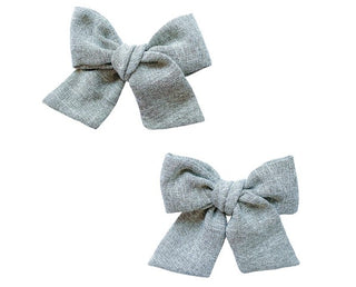 Baby Bling Big Cotton Bow Clip Set - Grey Tweed, Baby Bling, Baby Baby Bling Headbands, Baby Bling, Baby Bling Big Cotton Bow Clip Set, Baby Bling Big Cotton Bow Clip Set - Grey Tweed, Baby B