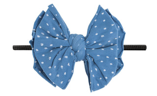 Baby Bling Denim Dot / Black SHAB-BOW-LOUS Skinny Headband, Baby Bling, Baby Baby Bling Headbands, Baby Bling, Baby Bling Denim Dot, Baby Bling Denim Dot / Black SHAB-BOW-LOUS Skinny Headband