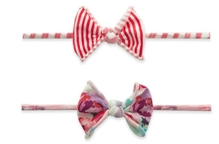 Baby Bling Floral Stripe 2 Pack Mini Print Skinny Headband Set, Baby Bling, Baby bling, Baby Bling 2 Pack, Baby Bling 2 Pack Mini Print Skinny Headband Set, Baby Bling 2pc Headband Set, Baby 