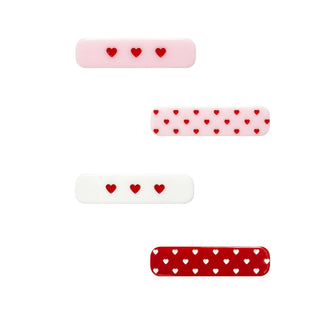 Baby Bling Hearts Engraved 4pk Bar Clip Set, Baby Bling, Baby Baby Bling Headbands, Baby Bling, Baby Bling 4pk Bar Clip Set, Baby Bling Clip Set, Baby Bling Clip Sets, Baby bLing Valentine's 