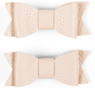 Baby Bling Leather Bow Tie Clip Set - Ivory, Baby Bling, Alligator Clip, Alligator Clip Hair Bow, Baby Bling, Baby Bling Bows, Baby Bling Hair Bow Clips, Baby Bling Hair Clip Set, Baby Bling 