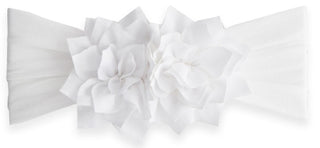 Baby Bling Lotus Flower Headband-White, Baby Bling, Baby Bling, Baby Bling Bows, Baby Bling Headband, Baby Bling headbands, Baby Bling Lotus Flower, Baby Bling Lotus Flower Headband, Baby Hea