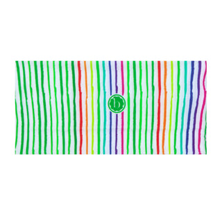 Baby Bling Lucky Stripe printed knot headband for babies, featuring colorful stripe pattern and soft fabric.