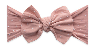 Baby Bling Mauve Shabby Dot Patterned Knot Headband, Baby Bling, Baby Bling, Baby Bling Bows, Baby Bling Fall 2019 Release, Baby Bling headband, Baby Bling Headbands, Baby Bling Mauve, Baby B