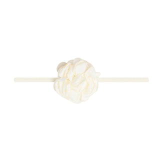 Baby Bling Mini Silk Ruffle Flower Skinny Headband - Ivory, Baby Bling, Baby bling, Baby Bling Headband, Baby bling Ivory, Baby Bling Mini Silk Ruffle Flower Skinny Headband, Baby Bling Skinn
