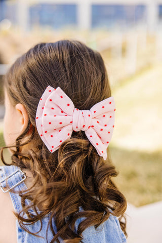 Baby Bling Pink w/Red Shabby Dot Classic Clip, Baby Bling, Baby Baby Bling Headbands, Baby Bling, Baby Bling Classic Clip, Baby Bling Clippie, Baby bling Clips, Baby Bling Headband, Baby Blin