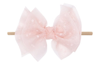 Baby Bling Rose Quartz Tulle / Blush FAB Skinny Headband, Baby Bling, Baby bling, Baby Bling FAB, Baby Bling FAB-BOW-LOUS, Baby Bling FAB-BOW-LOUS Skinny Headband, Baby Bling Headband, Baby B