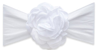 Baby Bling Silk Ruffle Flower Headband-White, Baby Bling, Baby Baby Bling Headbands, Baby Bling, Baby Bling Bows, Baby Bling Flower Headband, Baby Bling Silk Ruffle Flower, Baby Bling Spring 