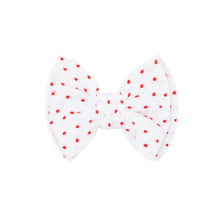 Baby Bling White w/Red Dot Shabby Classic Clip, Baby Bling, Baby Baby Bling Headbands, Baby Bling, Baby Bling Fall '21 Clip Collection, Baby Bling Fall 2021, baby bling fall 2021 clip, Baby B
