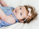 Baby Bling Mini Print 2pc Set-Ditsy Floral & Coral Stripe, Baby Bling, Baby Baby Bling Headbands, Baby Bling, Baby Bling Bows, Baby Bling Headband, Baby Bling Headbands, Baby Bling Mini Bow, 