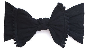 Baby Bling Classic Knot w/Pom Trimmed Headband (10 Colors), Baby Bling, Baby Bling, Baby Bling Bows, Baby Bling Headband, Baby Bling Knot, Baby Bling Knot Headband, Baby BLing Pom Knot Classi