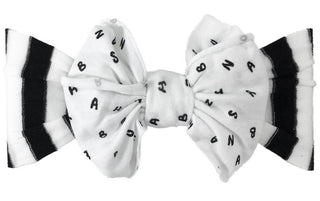 Baby Bling Black & White ABC Jersey Bow Headband, Baby Bling, Baby Bling, Baby Bling Bows, Baby Bling Headband, Baby Bling Jersey Bow Headband, Baby Headband, Baby Headbands, Headband, Headba