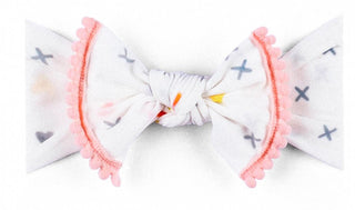 Baby Bling Care Bear Pom Trimmed Knot Headband-Pastel Heart, Baby Bling, Baby Bling, Baby Bling Bows, Baby Bling Care Bear, Baby Bling Headband, Baby Bling Headbands, Baby Bling Knot, Baby Bl