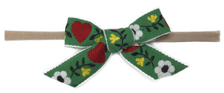 Baby Bling Swedish Bow Skinny Headband-Green Flower, Baby Bling, Baby Bling, Baby Bling Bows, Baby Bling Skinny, Baby Bling Skinny Bow Headband, Baby Bling Skinny Headband, Baby Bling Skinny 