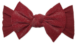 Baby Bling Metallic Knot Headband - Cherry, Baby Bling, Baby Bling, Baby Bling Bows, Baby bling headband, Baby Bling Knot Headband, Baby Bling Metallic, Baby Bling Metallic Headband, Black Fr