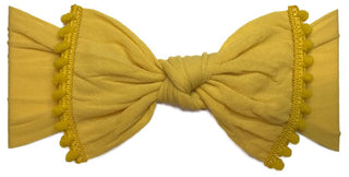 Baby Bling Classic Knot w/Pom Trimmed Headband (10 Colors), Baby Bling, Baby Bling, Baby Bling Bows, Baby Bling Headband, Baby Bling Knot, Baby Bling Knot Headband, Baby BLing Pom Knot Classi