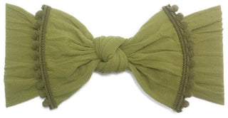 Baby Bling Classic Knot w/Pom Trimmed Headband (10 Colors), Baby Bling, Baby Bling, Baby Bling Bows, Baby Bling Headband, Baby Bling Knot, Baby Bling Knot Headband, Baby BLing Pom Knot Classi