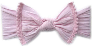 Baby Bling Classic Knot w/Pom Trimmed Headband (10 Colors), Baby Bling, Baby Bling, Baby Bling Bows, Baby Bling Headband, Baby Bling Knot, Baby Bling Knot Headband, Baby BLing Pom Knot Classi