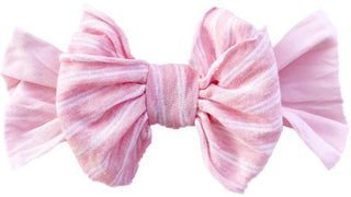 Baby Bling Pink Stripe Jersey Bow Headband, Baby Bling, Baby Bling, Baby Bling Bows, Baby Bling Headband, Baby Headbands, Headband, Headband for Baby, Jersey Bow Headband, Nylon Headband, Hea