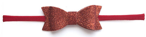 Baby Bling Glitter Bow Tie Skinny Headband-Red, Baby Bling, Baby Bling, Baby Bling Bows, Baby Bling Glitter Bow Tie Skinny Headband, Baby Bling Headband, Baby Bling Headbands, Baby Bling Skin