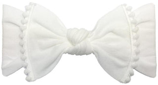 Baby Bling Classic Knot w/Pom Trimmed Headband (10 Colors), Baby Bling, Baby Bling, Baby Bling Bows, Baby Bling Headband, Baby Bling Knot, Baby Bling Knot Headband, Baby BLing Pom Knot Classi
