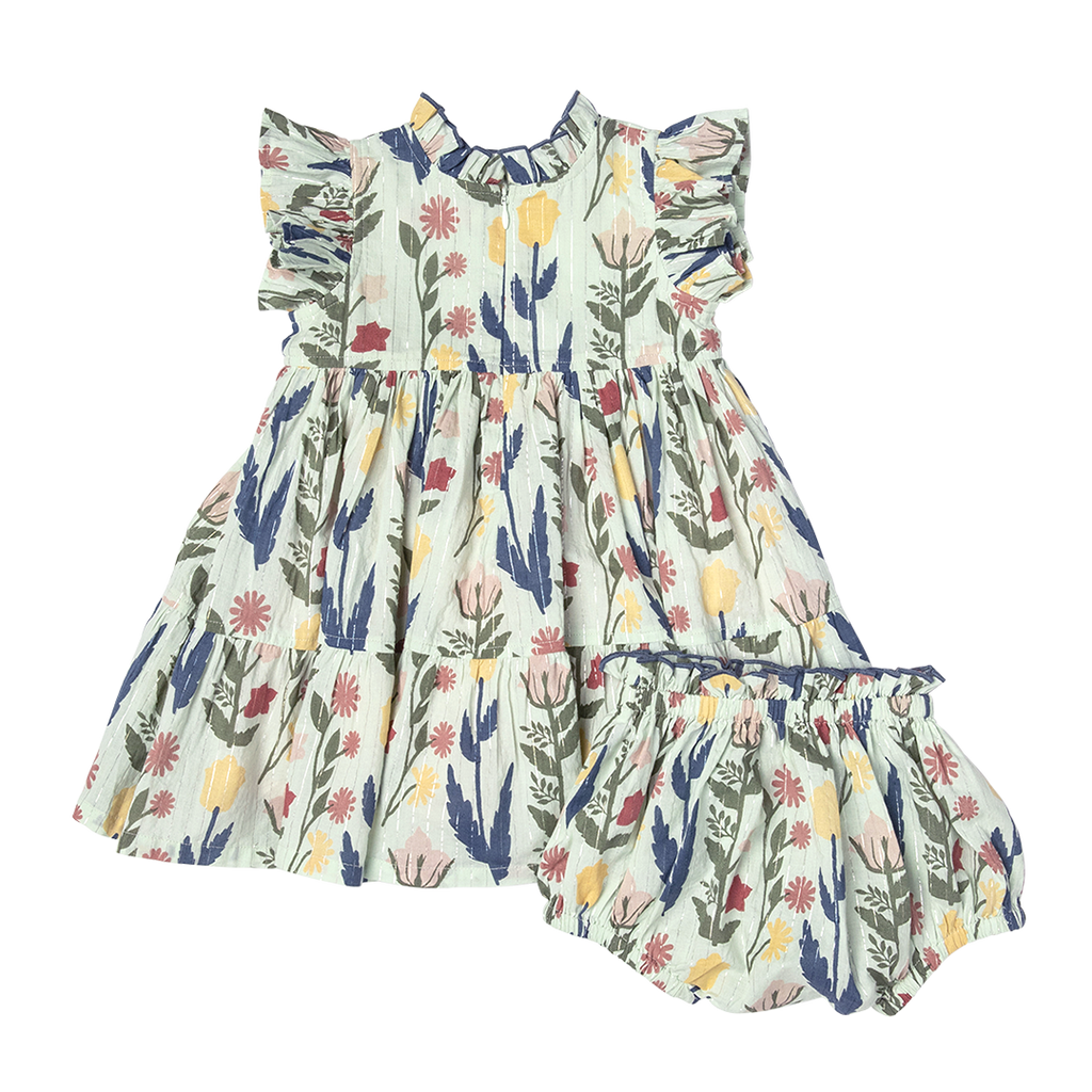 Pink Chicken Baby Girls Jennifer Dress Set - Paper Floral | Basically ...