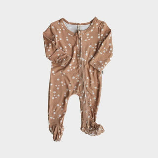 Babysprouts Footie Romper with Zipper in Butterscotch Daisy, Babysprouts, Baby Sprouts, Babysprouts, Babysprouts Footie, Babysprouts Footie Romper with Zipper, Bamboo, Bamboo Footie, Buttersc