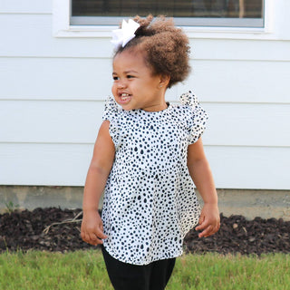 BapronBaby - Organic Dot Toddler Flutter Bapron, BapronBaby, Bapron Baby, Bapronbaby, Bapronbaby Bib, Bapronbaby Bibs, Black & White Dot, CM22, Dalamtion, Easter Basket Ideas, EB Baby, Flutte