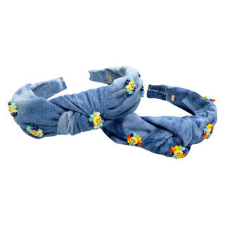 Bari Lynn 3D Daisy Denim Headband, Bari Lynn, 3D Daisy Denim Headband, Bari Lynn, Bari Lynn 3D Daisy Denim Headband, Bari Lynn Headband, Bari Lynn Headbands, Bari Lynn Smile, Bari Lynn Smiley