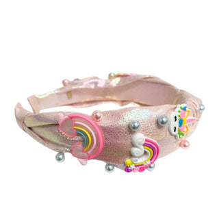 Bari Lynn 3D Unicorn Rainbow Charm Pearl Pink Headband, Bari Lynn, Bari Lynn, Bari Lynn Charm Headband, Bari Lynn Headband, Bari Lynn Headbands, Charm Headband, Rainbow, Rainbows, Unicorn, Un
