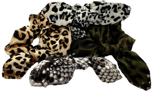 Bari Lynn Animal Print Silk Scrunchie with Swarovski Crystals, Bari Lynn, Bari Lynn, Bari Lynn Hair Accessory, Bari Lynn Scrunchee, Bari Lynn Scrunchie, Bari Lynn Velour, Bari Lynn Velour Scr