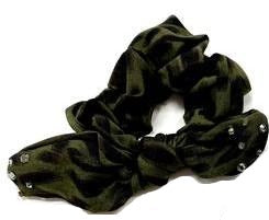 Bari Lynn Animal Print Silk Scrunchie with Swarovski Crystals, Bari Lynn, Bari Lynn, Bari Lynn Hair Accessory, Bari Lynn Scrunchee, Bari Lynn Scrunchie, Bari Lynn Velour, Bari Lynn Velour Scr