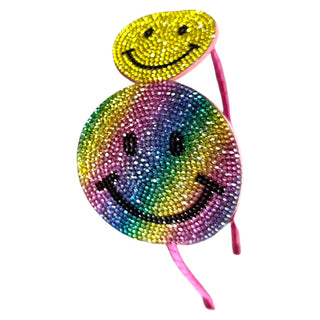 Bari Lynn Crystal Applique Headband - Double Smiley Face, Bari Lynn, Bari Lynn, Bari Lynn Crystal Applique Headband, Bari Lynn Headband, Bari Lynn Headbands, Bari Lynn Smile, Bari Lynn Smiley