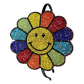 Bari Lynn Crystal Applique Headband - Smiley Rainbow Flower, Bari Lynn, Bari Lynn, Bari Lynn Crystal Applique Headband, Bari Lynn Crystal Applique Headband - Smiley Rainbow Flower, Bari Lynn 