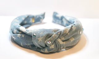 Bari Lynn Denim Stars Twist Knot Headband with Crystals, Bari Lynn, Bari Lynn, Bari Lynn Denim, Bari Lynn Denim Stars, Bari Lynn Denim Stars Twist Knot Headband with Crystals, Bari Lynn Headb