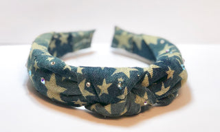 Bari Lynn Denim Stars Twist Knot Headband with Crystals, Bari Lynn, Bari Lynn, Bari Lynn Denim, Bari Lynn Denim Stars, Bari Lynn Denim Stars Twist Knot Headband with Crystals, Bari Lynn Headb