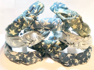 Bari Lynn Denim Stars Twist Knot Headband with Crystals, Bari Lynn, Bari Lynn, Bari Lynn Denim, Bari Lynn Denim Stars, Bari Lynn Denim Stars Twist Knot Headband with Crystals, Bari Lynn Headb