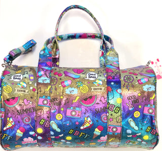 Bari Lynn Holographic Camp/Summer Duffel Bag, Bari Lynn, Bari Lynn Camp, Bari Lynn Duffel Bag, Bari Lynn Duffle Bag, Bari Lynn Holographic Camp/Summer Duffel Bag, Camp Bag, Camp gear, Camp Gi