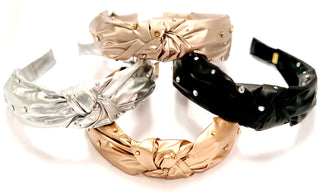 Bari Lynn Metallic Matte Twist Knot Headband with Crystals, Bari Lynn, Bari Lynn, Bari Lynn Black, Bari Lynn Champagne, Bari Lynn Headband, Bari Lynn Headbands, Bari Lynn Metallic Matte Twist