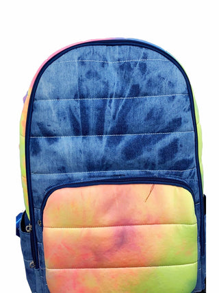 Bari Lynn Neon Tie Denim Dye Backpack, Bari Lynn, Back Pack, Back to School, Backpack, Backpacks, Bari Lynn, Bari Lynn Back Pack, Bari Lynn Backpack, Bari Lynn Backpacks, Bari Lynn Denim Back
