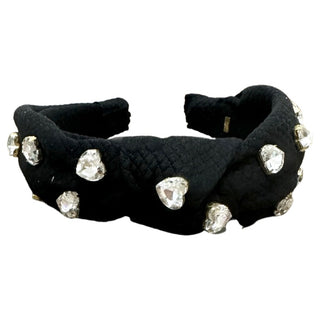 Bari Lynn Quilted Heart Jewel Knot Headband, Bari Lynn, Bari Lynn, Bari Lynn Headband, Bari Lynn Headbands, Bari Lynn Pearl Headband, Heart Crystal, Quilted Headband, Twist Knot Headband, Hea