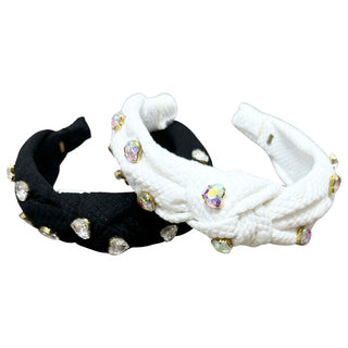 Bari Lynn Quilted Heart Jewel Knot Headband, Bari Lynn, Bari Lynn, Bari Lynn Headband, Bari Lynn Headbands, Bari Lynn Pearl Headband, Heart Crystal, Quilted Headband, Twist Knot Headband, Hea