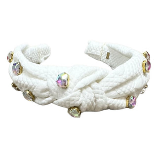 Bari Lynn Quilted Heart Jewel Knot Headband, Bari Lynn, Bari Lynn, Bari Lynn Headband, Bari Lynn Headbands, Bari Lynn Pearl Headband, Heart Crystal, Quilted Headband, Twist Knot Headband, Hea