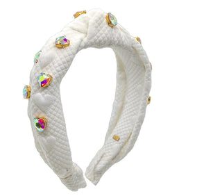 Bari Lynn Quilted Heart Jewel Knot Headband, Bari Lynn, Bari Lynn, Bari Lynn Headband, Bari Lynn Headbands, Bari Lynn Pearl Headband, Heart Crystal, Quilted Headband, Twist Knot Headband, Hea