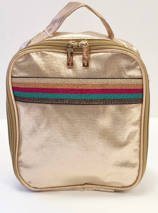 Bari Lynn Rose Gold with Taping Lunch Box, Bari Lynn, Back to School, Bari Lynn, Bari Lynn Bag, Bari Lynn Lunch Box, Bari Lynn Rose Gold, Bari Lynn Rose Gold Lunchbox, Bari Lynn Rose Gold wit