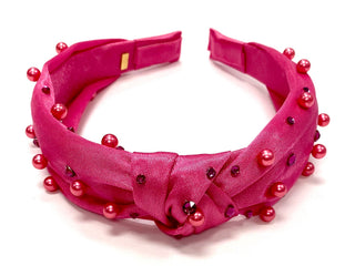 Bari Lynn Satin Twist Knot Headband with Pearls and Crystals, Bari Lynn, Bari Lynn, Bari Lynn Accessories, Bari Lynn Headband, Bari Lynn Headbands, Bari Lynn Satin, Bari Lynn Satin Twist Knot