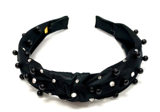 Bari Lynn Satin Twist Knot Headband with Pearls and Crystals, Bari Lynn, Bari Lynn, Bari Lynn Accessories, Bari Lynn Headband, Bari Lynn Headbands, Bari Lynn Satin, Bari Lynn Satin Twist Knot