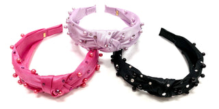Bari Lynn Satin Twist Knot Headband with Pearls and Crystals, Bari Lynn, Bari Lynn, Bari Lynn Accessories, Bari Lynn Headband, Bari Lynn Headbands, Bari Lynn Satin, Bari Lynn Satin Twist Knot